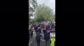 Free Palestine Protest in London, UK