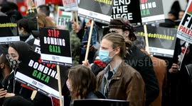 Tens of thousands of Free Palestine protestors descend on the streets of London for latest demonstration against Israel