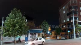 Police intervention to fans celebrating the championship in Istanbul, Turkey