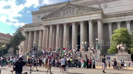 In Washington, hundreds take part in pro-Palestinian protests