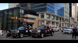 Free Palestine Demonstration downtown Calgary, Alberta,  Canada  May 16, 2021