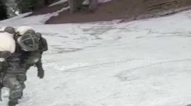 Army personnel provides relief to family stranded in snow in northern India