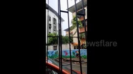 A big cyclone disaster in Mumbai, India