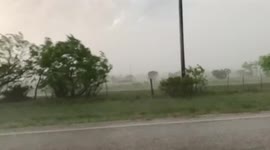Crazy Wind and Hail as Rain Wrapped Tornado Passed Right in Front of Us!