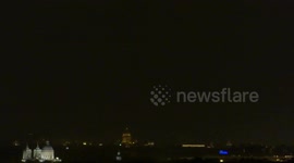 Thunderstorm attacks the city of St Petersburg after a week of heat, Russia