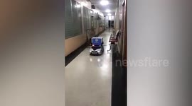 Hospital uses remote-controlled car to serve food to COVID-19 patients in Thailand