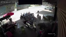Out-of-control car crashes into shop in Thailand