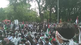 Youth Elements demonstrate in front of the United States Embassy in Jakarta, Indonesia