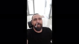 Man has hilariously painful 'nose-cleaning' treatment at Kosovo barber