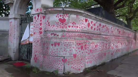 The National COVID Memorial wall in London England brings home the reality of the pandemic