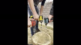 Friends put their different brands of electrical screwdrivers to the test