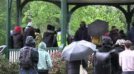 Vigil For Sasha Johnson in Ruskin Park after news she was shot