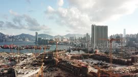 A drone view of the Kai Tak 