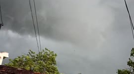 In the wake of cyclone 'Yaas' a tornado appeared at the outskirts of Kolkata