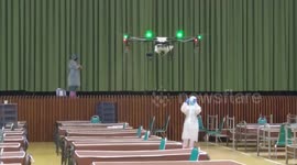 Thai medics use drone to disinfectant hospital amid Covid-19 resurgence