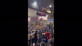 US: NY Knicks Fans Celebrate After NBA Playoff Game 2