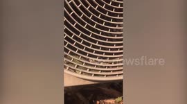 Snake builds nest in air conditioner fan in Thailand and stores dead mouse inside