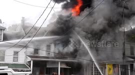 2nd Alarm Town home fire, south Poplar Street, Mount Carmel, Pa