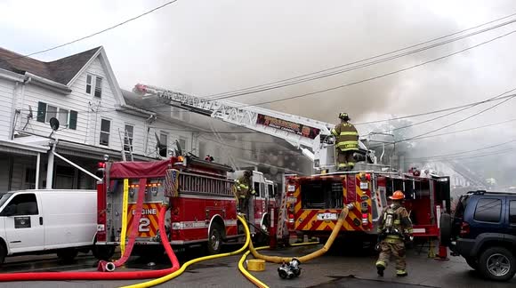 Dramatic Fire Row Home / Town Home, south poplar street, mount carmel, pa