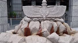 Massive 'rock' sculpture with soothing sound of flowing water