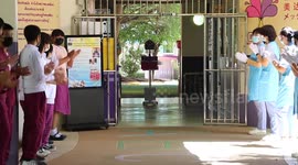 Hospital replaces nurses with robot to take medicine to Covid-19 patients