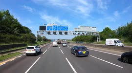 Dash Cam time lapse on the M62 motorway in West Yorkshire