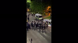 Hundreds of police in brixton last night in response to reported incident