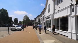 People Enjoy The Heat In Epping High Street 