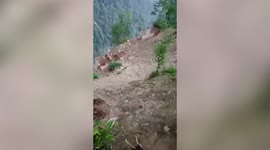 Landslide enuses panic among locals in northeastern India