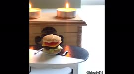 What a tease! Is this the world's smallest burger?