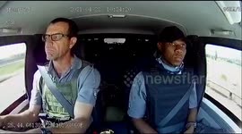 CCTV footage of attempted robbery gone wrong. Brave ex - cop reacts unbelievable