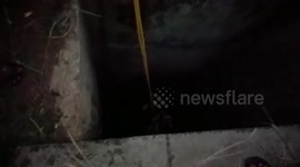 Man rescued after falling into 20-foot-deep borehole in India