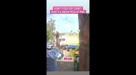 Lorry driver demolishes parked car just 10 minutes after another driver had also crashed into it