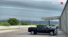 'Dark Shelf Cloud Hovers Above Eastland, TX (June 2, 2021)'