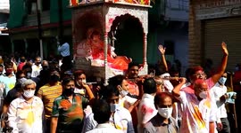 Last Rites of National Jain Sadhvi Kamla Kanwar in Rajasthan, India