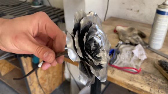 YouTuber makes stunning rose out of sheets of metal