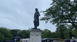 Best video of Hamilton statue at Paterson Great Falls National Historical Park,NJ