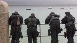 Counter-terrorism police patrol St Ives, Cornwall, as Biden and Johnson meet for talks prior to G-7