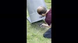 'Flying Trash Can? Do Not Try This at Home'