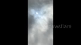 Partial solar eclipse in Sunderland, UK