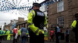 G-7: Climate group Extinction Rebellion stage noisy protest through streets of St Ives