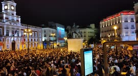 Protest against femicide, gender-based violence targeted at women in Madrid
