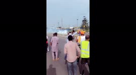 The Nigeria police shots tear gas and live ammunition at peaceful protesters in Lagos Nigeria. #June12