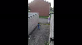 Gangster granny goes in on kids cause balls goes on her roof