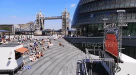 People In London Bake In The Hot Weather