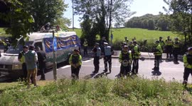 G-7: At least 3 detained near St Ives after protesters block main road from summit venue