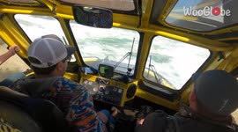 'Jet Boat Cruises Through Granite Rapids in Hell’s Canyon at Full Throttle '