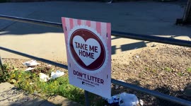 Seaside town under a pile of visitor's rubbish