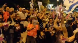 Hundreds of Israelis celebrate Netanyahu's unseating in Tel Aviv and Jerusalem