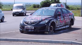 'Anti Covid' car vandalised and left on display at a roundabout in Kent, UK